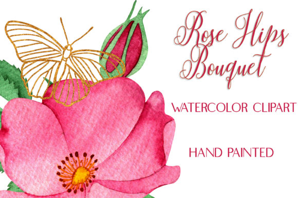 Evaluating Watercolor Rose Hips Bouquet Clip Art for Professional Design Projects