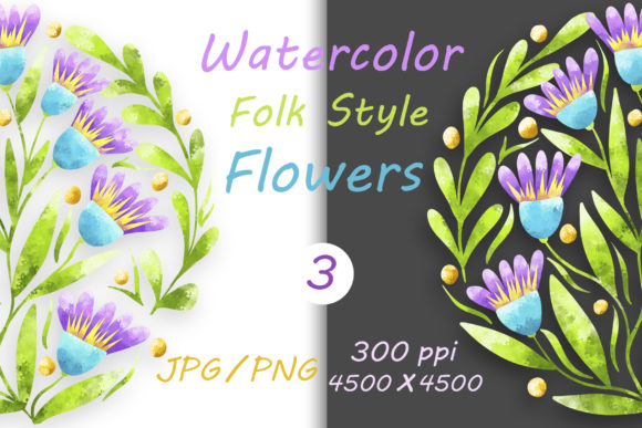 Flowers in Folk Style and Hand Drawn 03: Integrating High-Resolution Assets into Creative Workflows