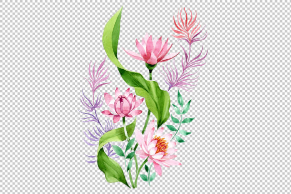 Ornament of Pink Lotus PNG Watercolor Set: A Practical Guide for Designers and Creators